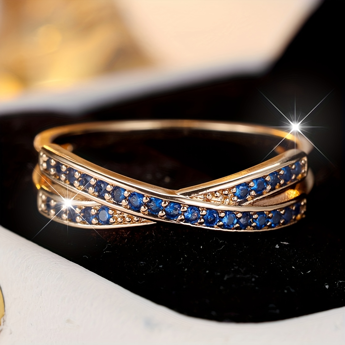 Minimalist Stacked Wedding Ring, Colourful Synthetic Zirconia